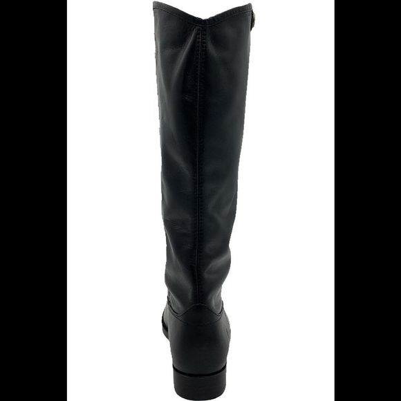 Frye Leather Tall Shaft Boots Melissa Button 2 Black - Medium - Picture 4 of 5